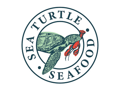 SeaTurtle Logo branding design illustration logo typography