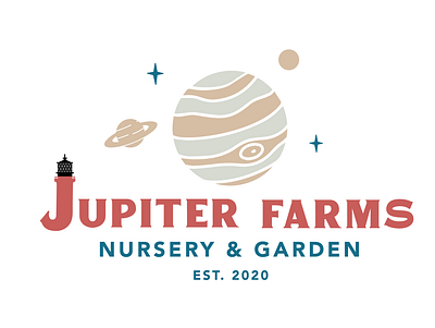 Jupiter Farms branding design illustration logo typography