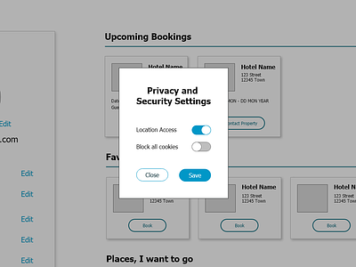 Securtiy and Privacy Settings