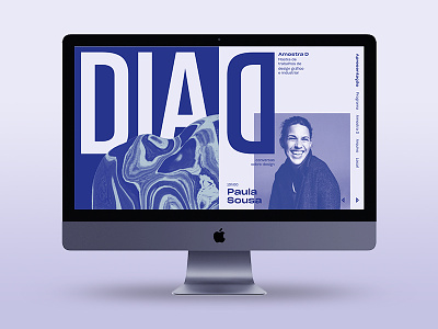 Dia D: Design Talks — Event Desktop Home Page blue duo tone duotone ui ux web design