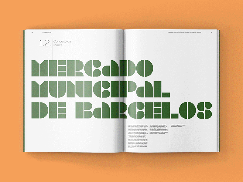 Barcelos Municipal Market — Brand Guideline Manual book branding design identity manual stencil typography