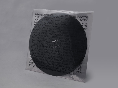 Dear Sir. by Cat Power — LP Redesign black cat dark disc grey grunge lp music packaging power vinyl
