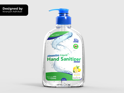 Hand Sanitizer Label Design covid crisis graphic design hand sanitizer label design packaging design sanitizer