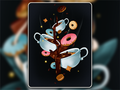 Coffee flow art artist artwork brush colors design digitalart illustration procreate