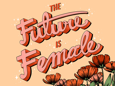 The Future is Female art digital art doddle draw drawing female artist handlettering illustration international womens day womens day