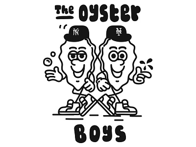 The Oyster Boys branding illustration logo