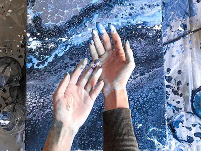 Fluid art acrylic acrylic painting fluid illustration