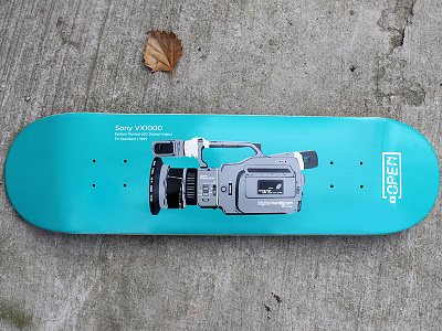Open deck camera illustration skate skateboard