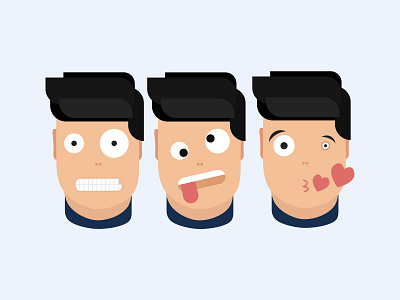 Nerd man characters beginner character emotions illustration
