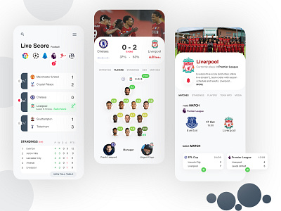 Live Score App app design football ios live score mobile app sport app sports design team ui ui design ux ux design