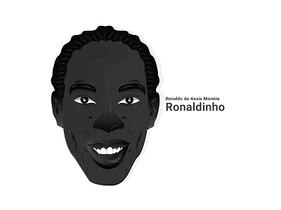 Ronaldinho brazilian character football geometic illustration ronaldinho soccer
