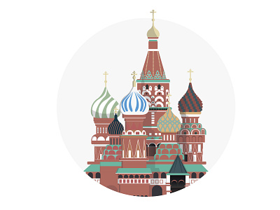 St. Basil's Cathedral basil church house illustration russia