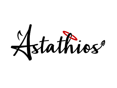 Astathios Team Logo branding design flat logo minimal typography