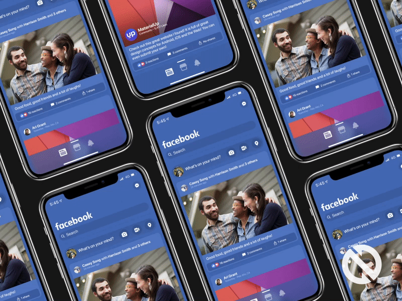 Facebook iOS Redesign Animation animation app design ios minimal ui ux