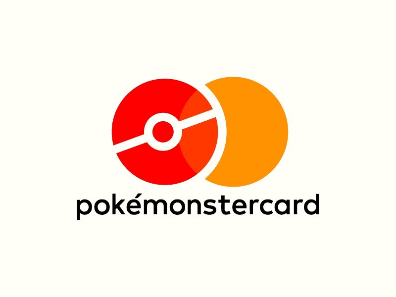 Pokemonstercard flat flat logo logp master card mastercard minimal pokeball pokemon