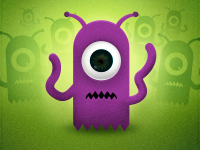Alien Character Danflynndesign alien aliens green illustration purple purple alien