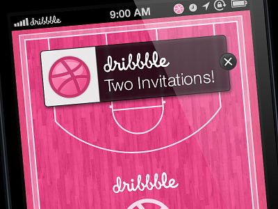 Two Dribbble Invitations Giveaway! basketball court dribbble invite giveaway invitation invite iphone wallpaper