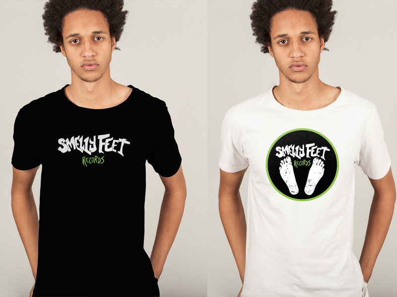 T Shirt Design Smelly Feet Records By Veronica Medina On Dribbble