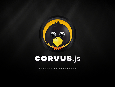 Corvus JS art direction branding framework illustration logo