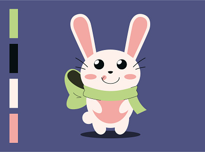 Kawaii style rabbit character illustration kawaii rabbit