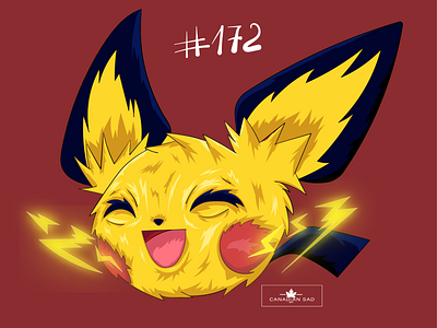 Pichu characterdesign digital art illustraion illustration art pokemon postcard vector