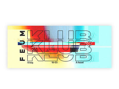FEUM KLUB banner ad design experimental design facebook cover gradients graphic design music event photoshop poster a day poster art techno typography