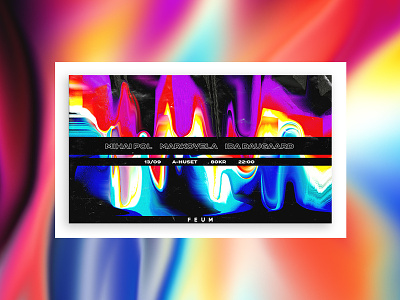 Techno/Minimal//party banner ad branding design experimental design facebook cover gradients graphic design music event photoshop techno typography vector