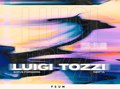 Luigi Tozzi in Denmark design experimental design gradients graphic design music event poster a day poster art techno typography vector