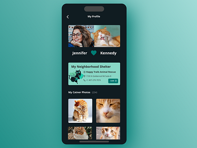 User Profile for Catner.io app illustration ui ux