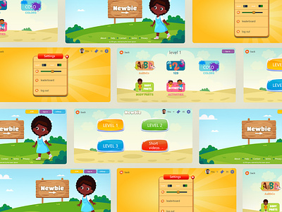 Kids Language Learning App african kids app edtech kids app language learning app learning learning apps playful app ui