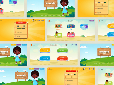 Kids Language Learning App african kids app edtech kids app language learning app learning learning apps playful app ui