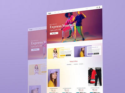 A fancy Teen-Based E-Com Product e com e commerce landing page product design teen web landing page ui