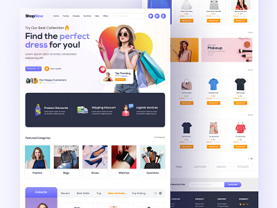 E-Commerce Landing Page-Playful dailyuichallenge e commerce eccommerce landing ecommerce ecommerce website landing page landingpageui weblanding webui