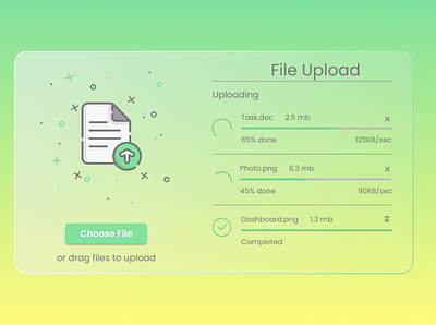 File upload screen design ui ux