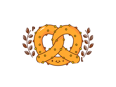 Pret icon zel cute design fastfood food icon illustrator pretzel tag