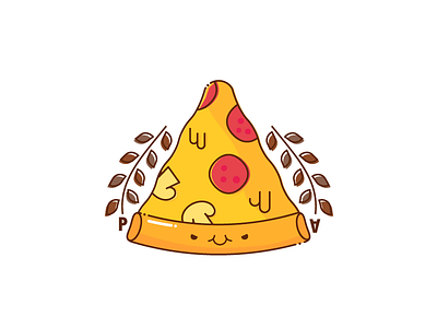 Piz icon za cheese design fastfood food icon illustrator pizza tag