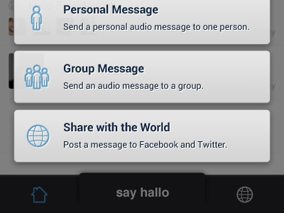 hallo Pop Over app feed hallo ios menu pop over pop up ui voiceapp
