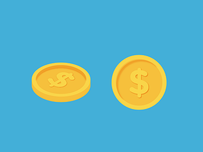 Coin coin gold icon illustration