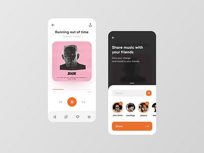 Music Share UI app design ui ui ux design ux ux ui
