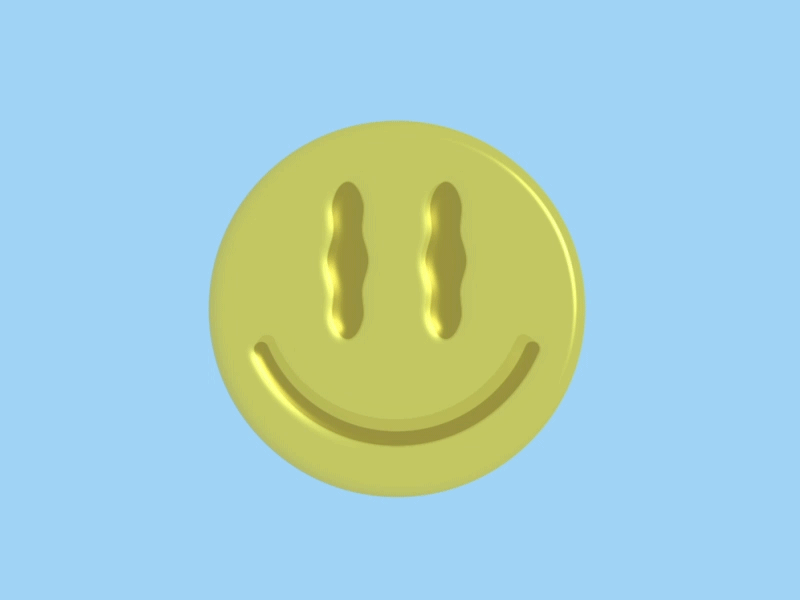 Smile 3d animation after effect aftereffects animation faux 3d gif animated illustration smiley face
