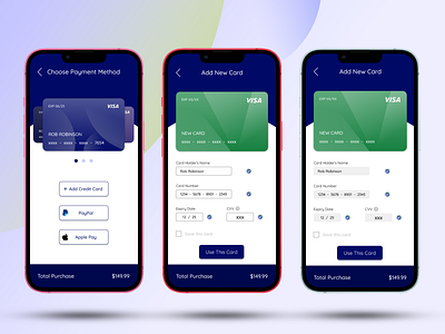 Mobile Credit Card Fields UI