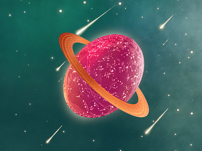 Easter planet astronomy cosmos illustration procreate space