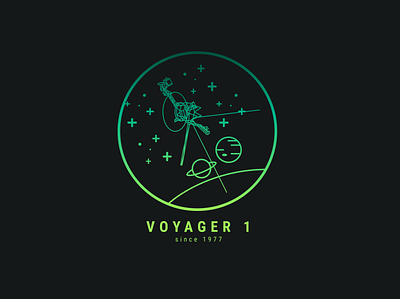 Voyager 1 astronomy branding cosmos logo space spacecraft spaceship