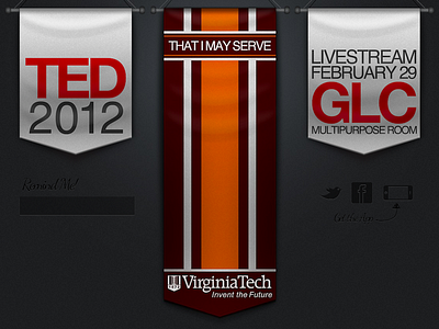 Burruss Banner for TEDxVirginiaTechLive