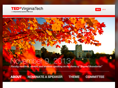 TEDxVirginiaTech Website burruss hokie hokie nation hokies ideas worth spreading maroon and orange speaker speakers ted ted x tedx tedxvirginiatech virginia tech