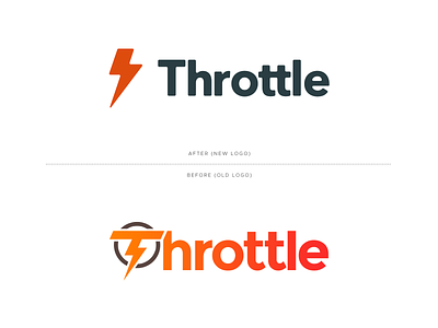 Before & After after before before after before and after lightning logo rebrand redesign throttle