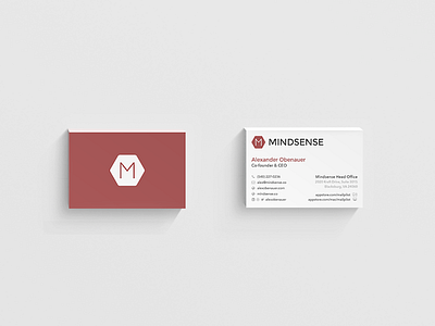 Mindsense Business Cards branding business cards identity logo mindsense