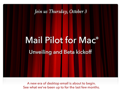 Mail Pilot for Mac Unveiling & Beta Announcement announcement app beta email mac mac os x mail pilot unveiling