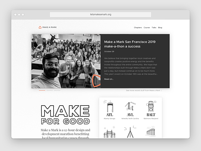 Potential redesign for Make a Mark website nonprofit website website concept