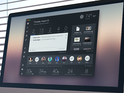 Dashboard for Email dark dash dashboard email imac mail pilot ui